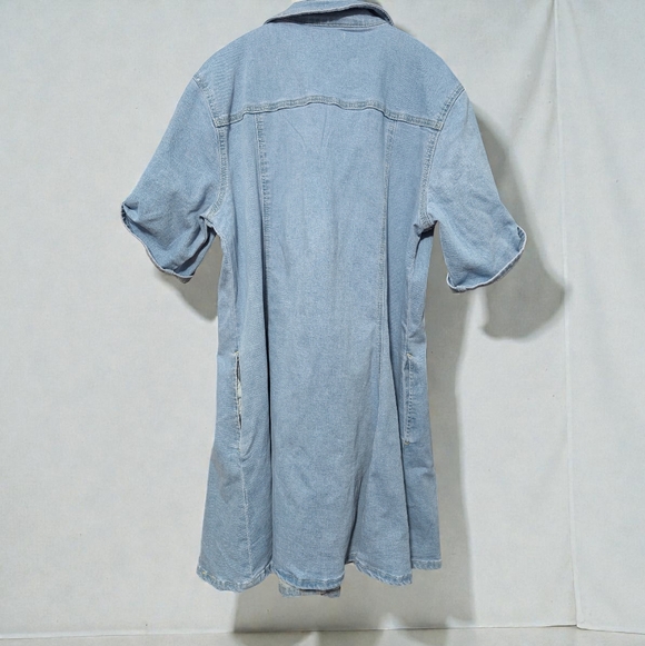 Fashion Nova Raven Stretch Denim Mini Dress - Light Wash Size 1X(14/16) (NWOT) - Picture 6 of 10